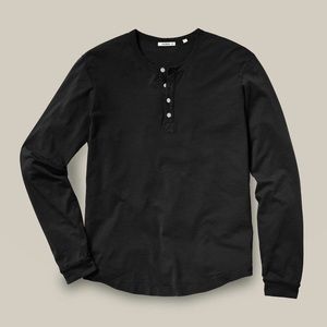 Buck Mason Black Henley